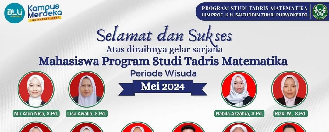 28 Mahasiswa Program Studi Tadris Matematika UIN Saizu Purwokerto diwisuda Periode Mei 2024