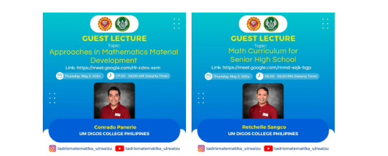 Program Studi Tadris Matematika Kembali Mengadakan Perkuliahan dengan Guest Lecture dari Filipina