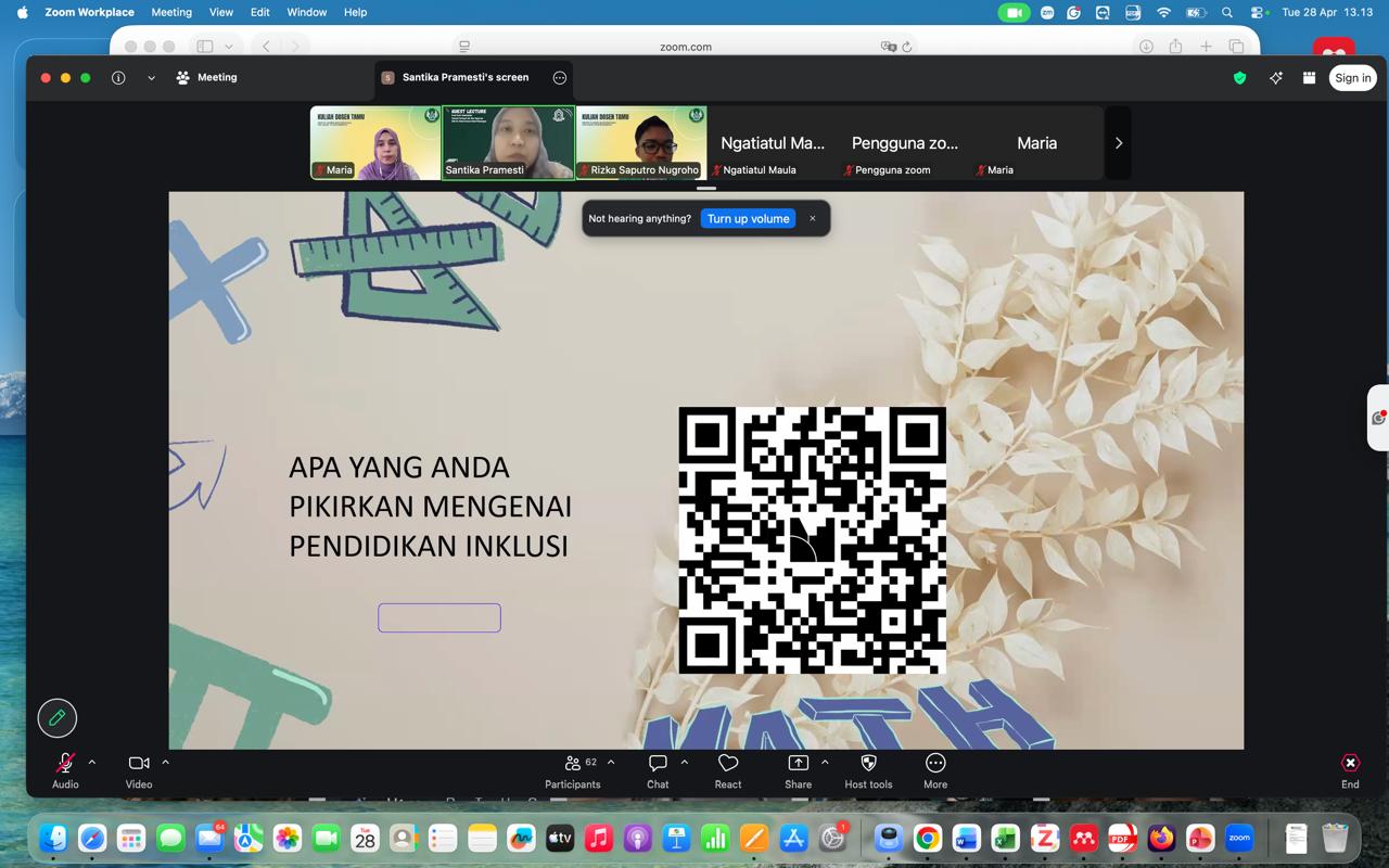 Tadris Matematika UIN Saizu Hadirkan Dosen Tamu Bahas Strategi Pembelajaran Matematika untuk ABK